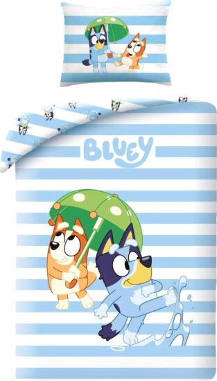 Bluey, Csíkos ágynemű garnitúra, pamut, 140 x 200 cm