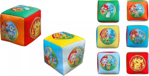 Pokémon, Karakterek kockapárna, 25 x 25 x 25 cm