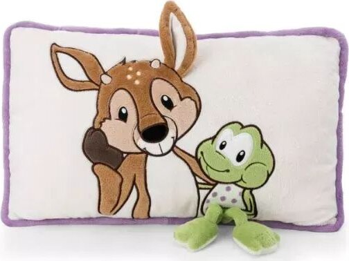 NICI GREEN, René őzbak és Fridolin béka párna, 43 x 25 cm