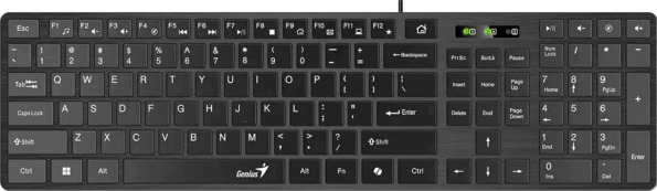 Genius SlimStar 126 (magyar, fekete)