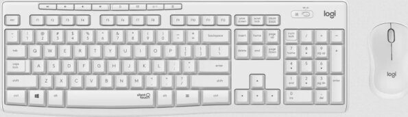 Logitech MK295 Silent billentyűzet + egér szett (magyar, vezeték nélküli, silent, fehér)