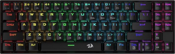 Redragon Deimos (magyar, wired & wireless, mechanikus, RGB, red switch, fekete)