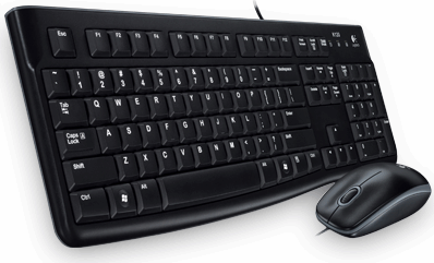 Logitech MK120 billentyűzet + egér szett (magyar, USB, vezetékes, fekete)