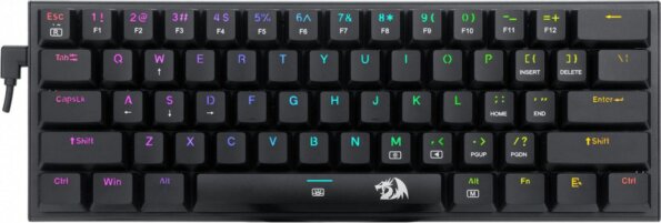 Redragon Anivia (magyar, wired, mechanikus, RGB, brown switch, fekete)