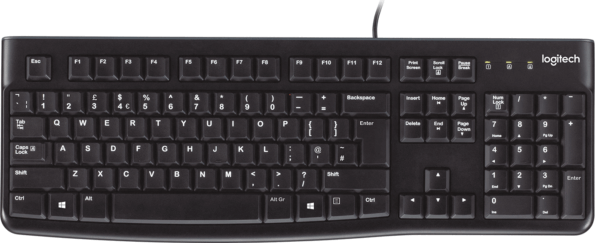 Logitech K120 (magyar, USB, fekete)