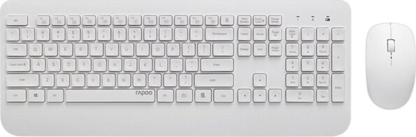 Rapoo X3500 billentyűzet + egér szett (magyar, vezeték nélküli, fehér)