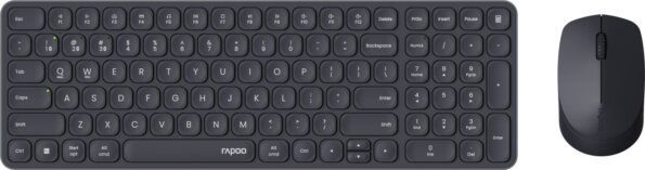 Rapoo 9310M billentyűzet + egér szett (magyar, multi-mode, vezeték nélküli, sötétszürke)