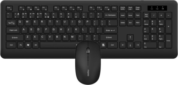 Rapoo 8310M billentyűzet + egér szett (magyar, multi-mode, vezeték nélküli, fekete)