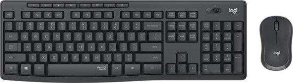 Logitech MK295 Silent billentyűzet + egér szett (magyar, vezeték nélküli, silent, grafitszürke)
