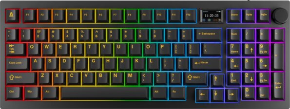 AVAX GM03 PRO (magyar, 98%, Gasket, RGB, tri-mode, mechanikus, Gateron sárga switch, fekete)