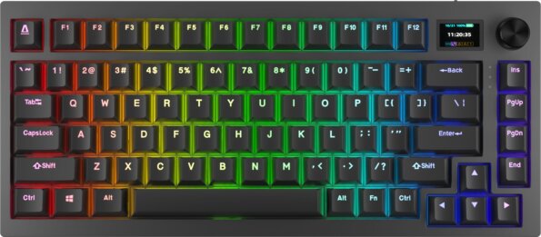 AVAX GM02 PRO (magyar, 75%, Gasket, RGB, tri-mode, mechanikus, Gateron piros switch, fekete)