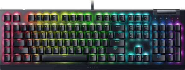 Razer BlackWidow V4 X (amerikai - US, green switch, gamer, fekete)