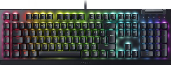 Razer BlackWidow V4 X (angol, green switch, gamer, fekete)