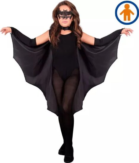 Denevérköpeny jelmez, 116 cm