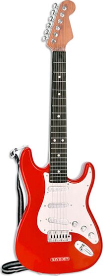 Bontempi, elektromos rock gitár, piros
