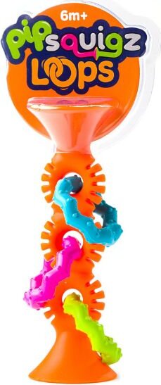 Fat Brain Toys, Rágható csörgő fogaskerekekkel, narancssárga