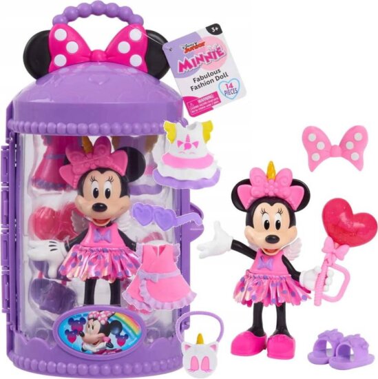 Disney Junior Minnie Mouse öltöztethető 15 cm-es figura, Unikornis szett