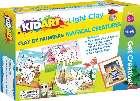 Kid Art, Gyurmázz számok szerint! Modellező gyurma készlet, Varázslatos lények