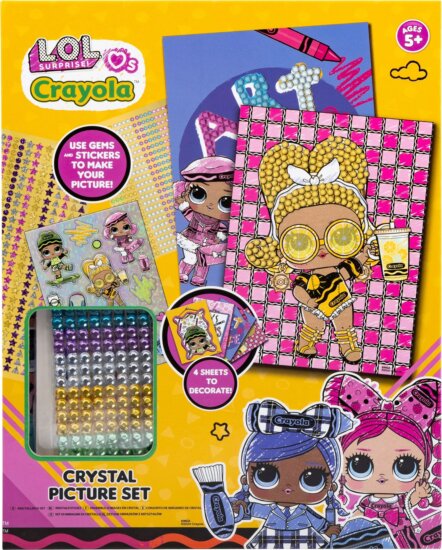 L.O.L. x Crayola, Kristálykép készítő készlet L.O.L. x Crayola, Kristálykép készítő készlet
