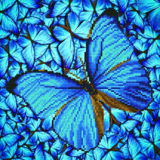 Dimaond Dotz Kids, Kék pillangó, 31 x 31 cm Dimaond Dotz Kids, Kék pillangó, 31 x 31 cm