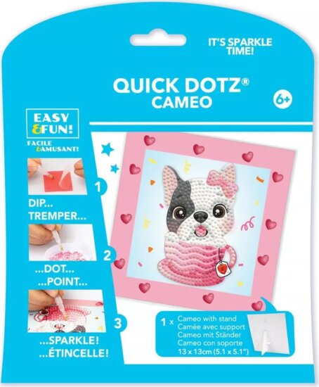 Diamond Dotz, QuickDotz képkészítő készlet, 13 x 13 cm, Lovely kutya Diamond Dotz, QuickDotz képkészítő készlet, 13 x 13 cm, Lovely kutya