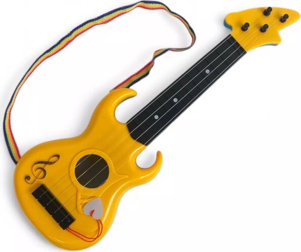 Basszusgitár pengetővel, 21 x 48 cm