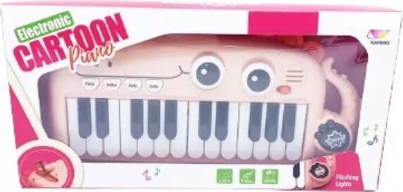 Krokodil formájú szintetizátor, 29 cm, pasztellrózsaszín