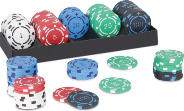 Póker-zseton készlet, 100 darabos