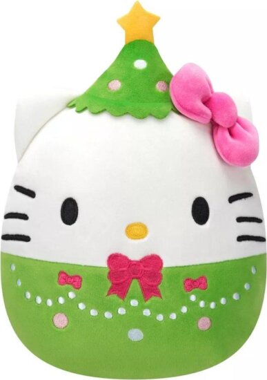 Squishmallows Ünnepek, Hello Kitty karácsonyfa, 20 cm
