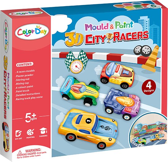 Csináld magad városi versenyautók gipszöntő szett Csináld magad városi versenyautók gipszöntő szett