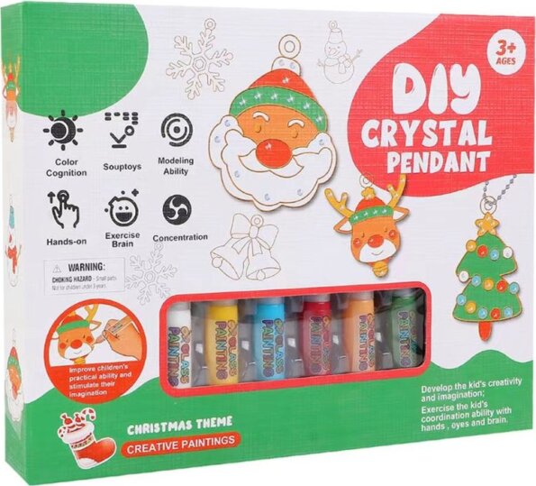 Csináld magad karácsonyi kristály-medál szett