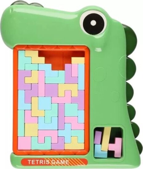 Dinoszaurusz formájú tetrisz játéktábla, Zöld