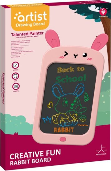 Nyuszis LCD színes rajztábla, 28,5 cm