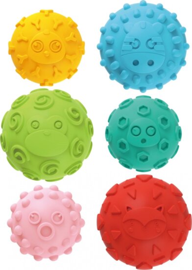 Tapintásfejlesztő labdák, 6 db-os szett