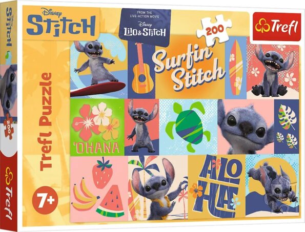 Trefl, Lilo & Stitch hawaii kalandok puzzle, 200 darabos