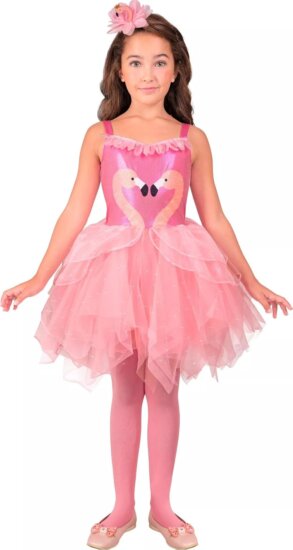Flamingo jelmez fejpánttal, 128 cm