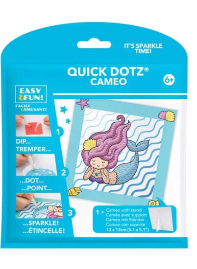 Diamond Dotz, QuickDotz képkészítő készlet, 13 x 13 cm, Sellő Diamond Dotz, QuickDotz képkészítő készlet, 13 x 13 cm, Sellő