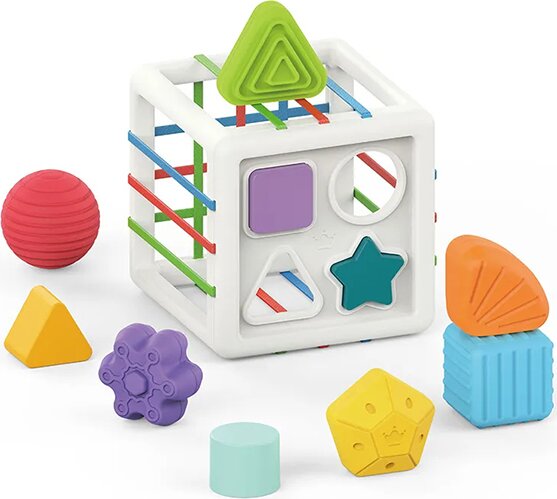 Formaválogató kocka, gumirácsos