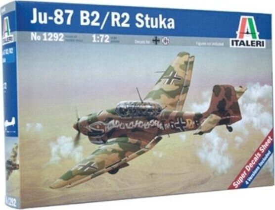 Italeri, JU-87 B-2/R-2 Stuka repülőgép makett, 1:72