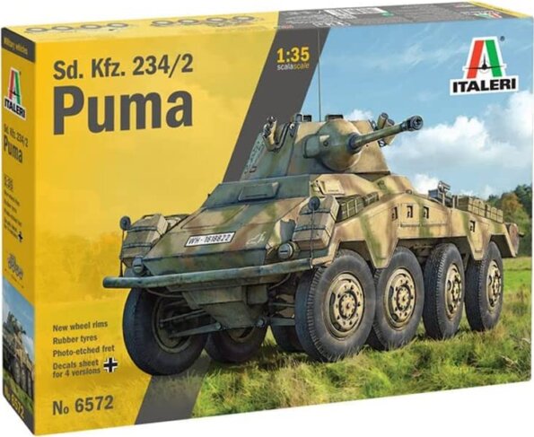 Italeri, Sd.Kfz 234/2 Puma páncélautó makett, 1:35