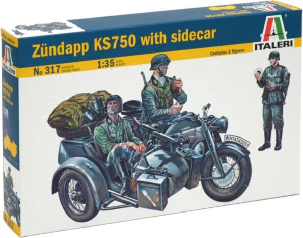 Italeri, Zündapp KS750 motorkerékpár makett, 1:35