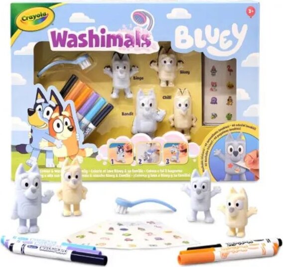 Crayola Washimals, Matrica készlet, Bluey