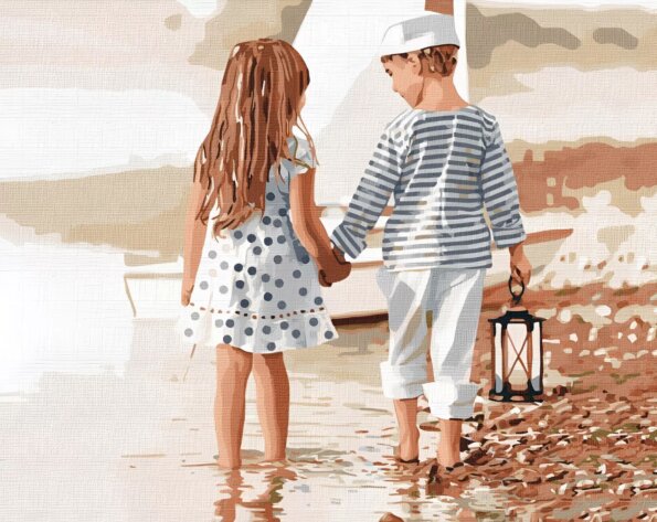 Festés számok szerint, Barátság, 40 x 50 cm Festés számok szerint, Barátság, 40 x 50 cm