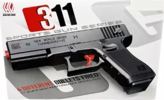 Zselégolyót lövő Glock pisztoly