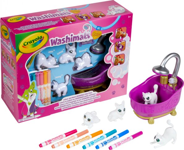 Crayola Washimals, kimosható állatkák, kád szett