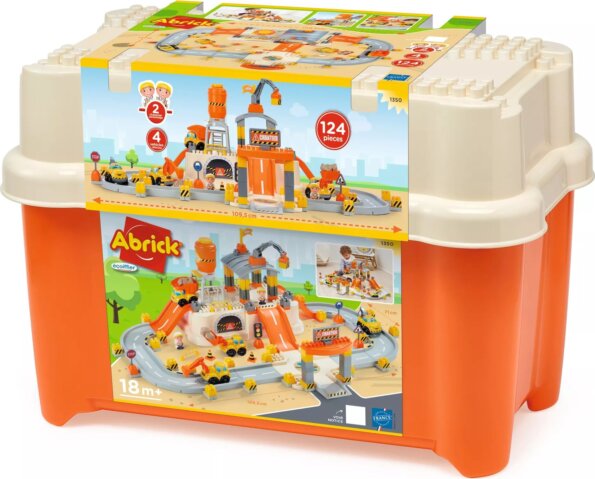 Abrick, Óriás autópálya építőszett tárolóval, narancssárga