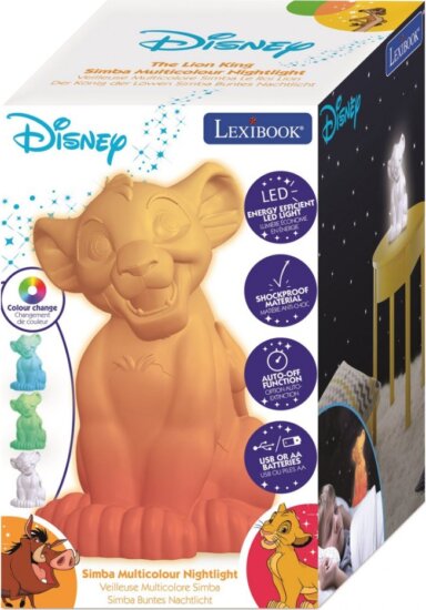 Oroszlánkirály, Szimba 3D-s színváltós éjjeli lámpa