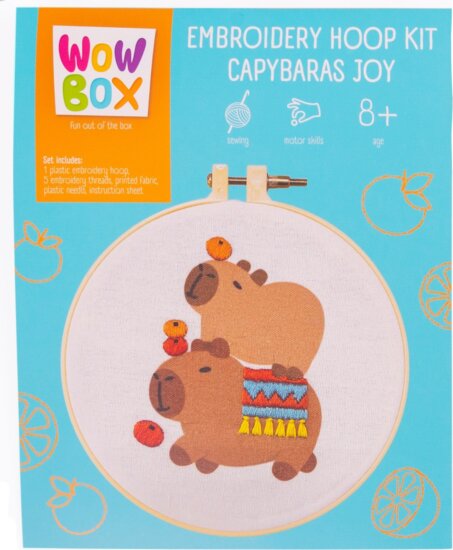Wow Box, Vidám kapibara hímzőkészlet Wow Box, Vidám kapibara hímzőkészlet