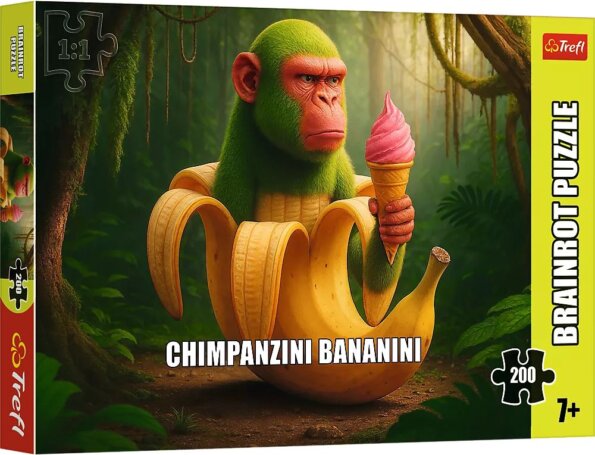 Trefl, Brainrot Chimpanzini Bananini puzzle, 200 darabos Trefl, Brainrot Chimpanzini Bananini puzzle, 200 darabos