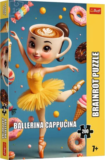 Trefl, Brainrot Ballerina Cappucina puzzle, 200 darabos